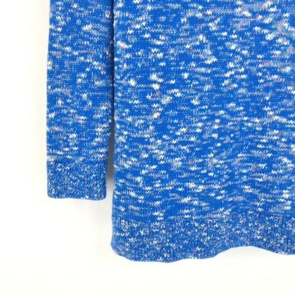 Lands' End Split Neck Pullover Sweater Women's Size XS Blue Stretch Knit Winter - Picture 2 of 13